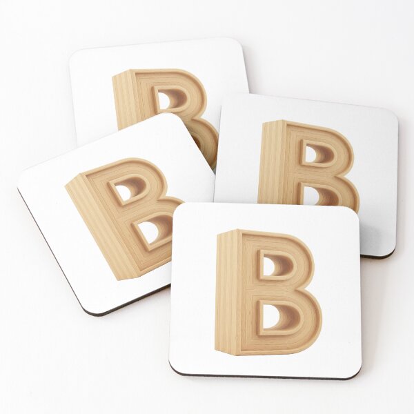 Item preview, 3D Wooden Letter B Minimalist Monogram designed and sold by uncoXab.