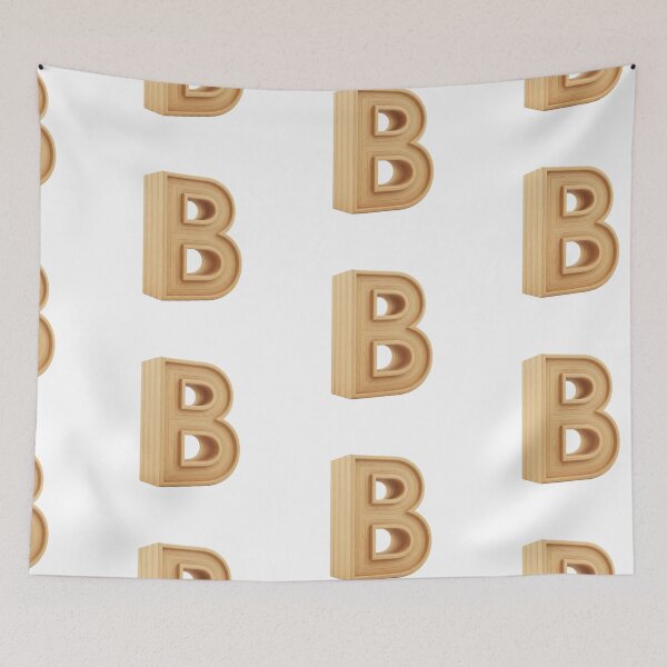 Item preview, 3D Wooden Letter B Minimalist Monogram designed and sold by uncoXab.