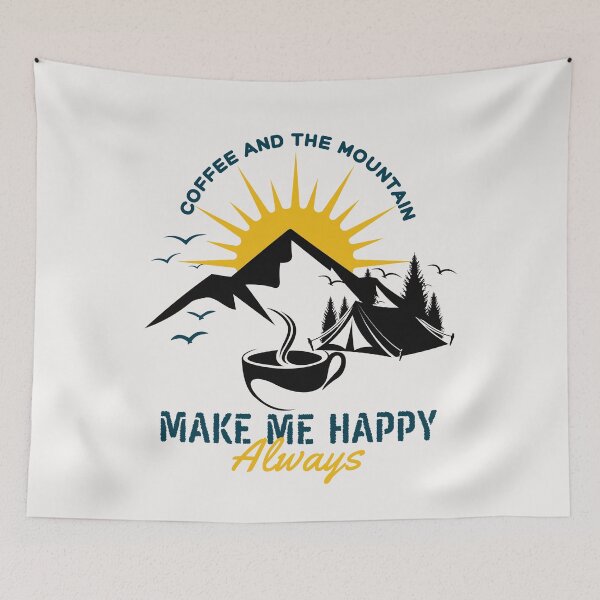 Item preview, Coffee and the mountain make me happy designed and sold by ATime7Day.