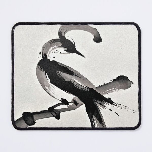 Item preview, Chinese ink style heron shuǐmòhuà designed and sold by Javier Arizabalo Garcia.