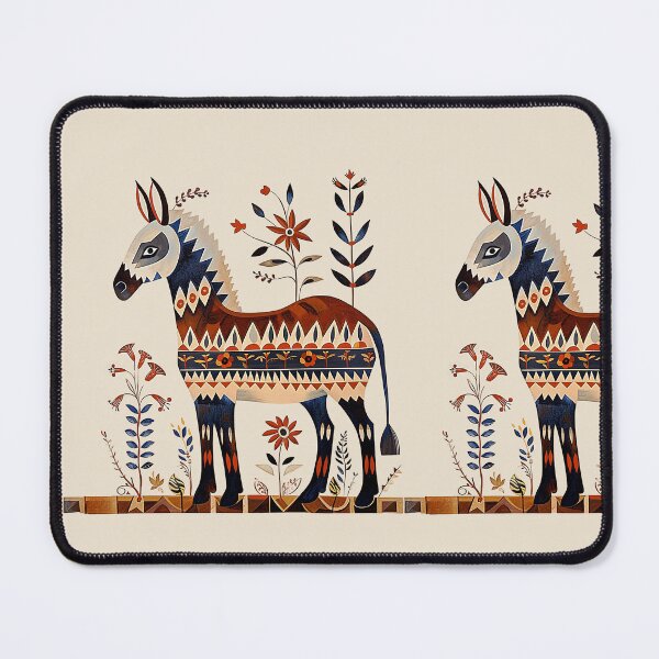 Item preview, Burro de arte popular: burro colorido inspirado en el suroeste con flores designed and sold by doingly.