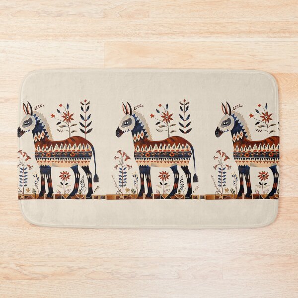 Item preview, Folk Art Burro – Colorful Southwest-Inspired Donkey with Flowers designed and sold by doingly.