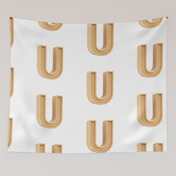 Item preview, 3D Wooden Letter U Minimalist Monogram designed and sold by uncoXab.