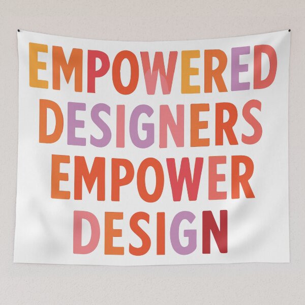 Item preview, Empowered Designers Empower Design - UX Designer | Product Designer | UI Designer Stickers designed and sold by PoshPixel.