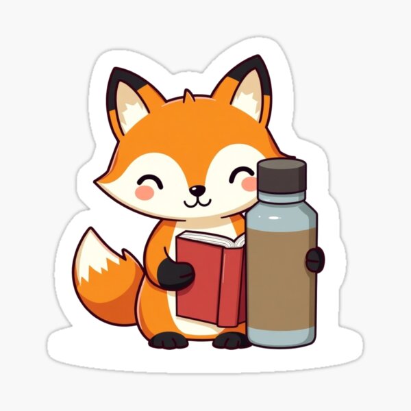 Artikel-Vorschau von Bookish Fox – Gemütliche Momente mit der Thermoskanne, designt und verkauft von FalistY.