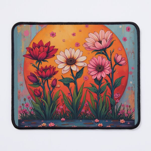 Item preview, Floral Moon Serenade, Vibrant Whimsical Art . designed and sold by  StickAndStyle .