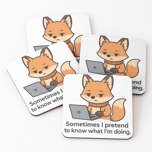 Item preview, Sometimes I Pretend to Know What I’m Doing – Fox at Laptop designed and sold by FalistY.