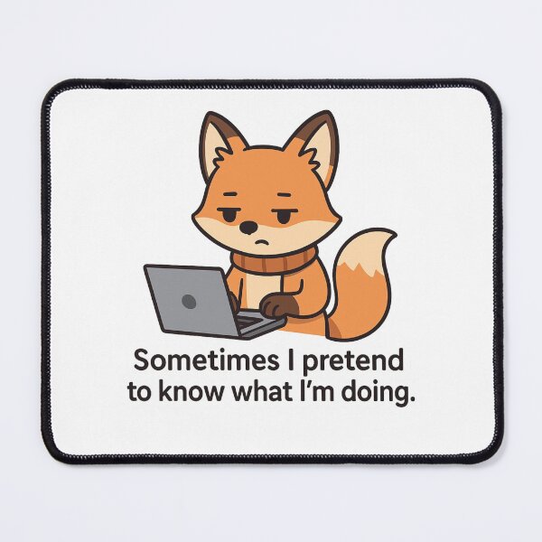Item preview, Sometimes I Pretend to Know What I’m Doing – Fox at Laptop designed and sold by FalistY.