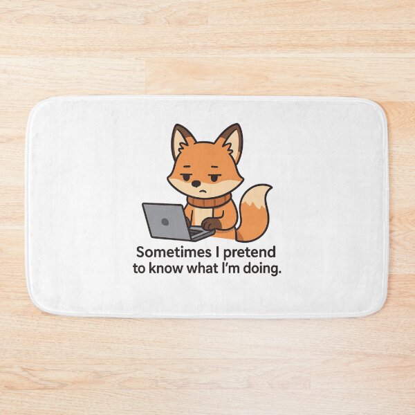 Item preview, Sometimes I Pretend to Know What I’m Doing – Fox at Laptop designed and sold by FalistY.