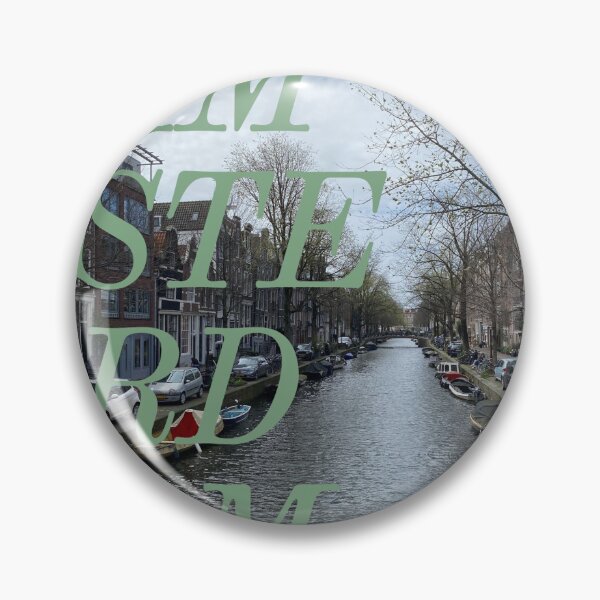 Item preview, Amsterdam Netherlands Postage Stamp Sticker designed and sold by PhoebesFunkyArt.