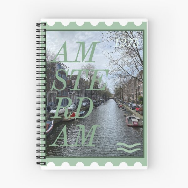 Item preview, Amsterdam Netherlands Postage Stamp Sticker designed and sold by PhoebesFunkyArt.