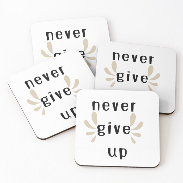 Item preview, Never Give Up – Simple Elegant Motivational Print designed and sold by beeprintbychloe.