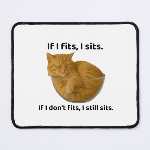 Item preview, Cozy Cat in a Glass Bowl — If I Fits, I Sits designed and sold by ArtTrader J.