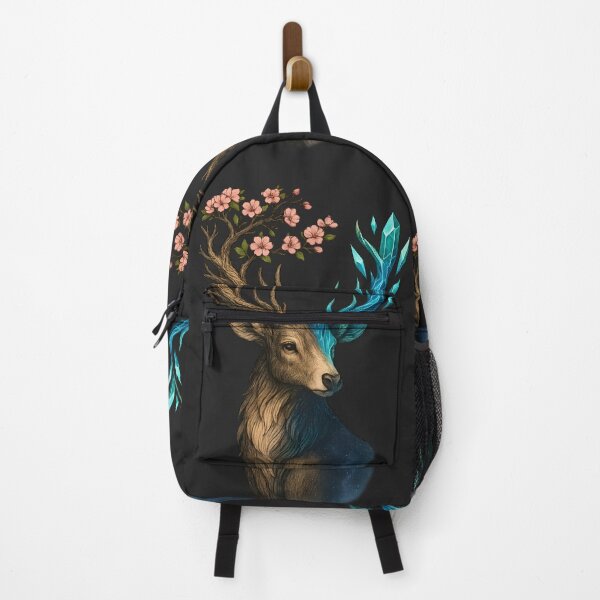 Item preview, Enchanted Stag with Blossoms and Crystals designed and sold by Shoot-The-Moon.