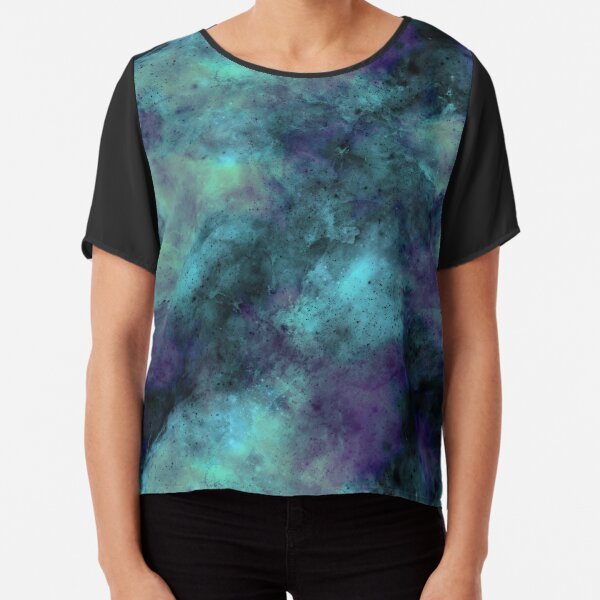 Galaxy - Purple, Blue, Green, Black Chiffon Top
