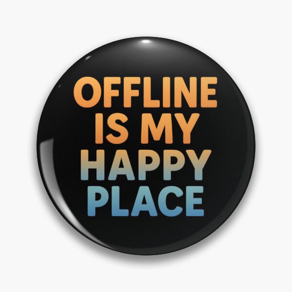Item preview, Offline Happy Place Sticker Gradient Retro Typography designed and sold by MysticArtisan.