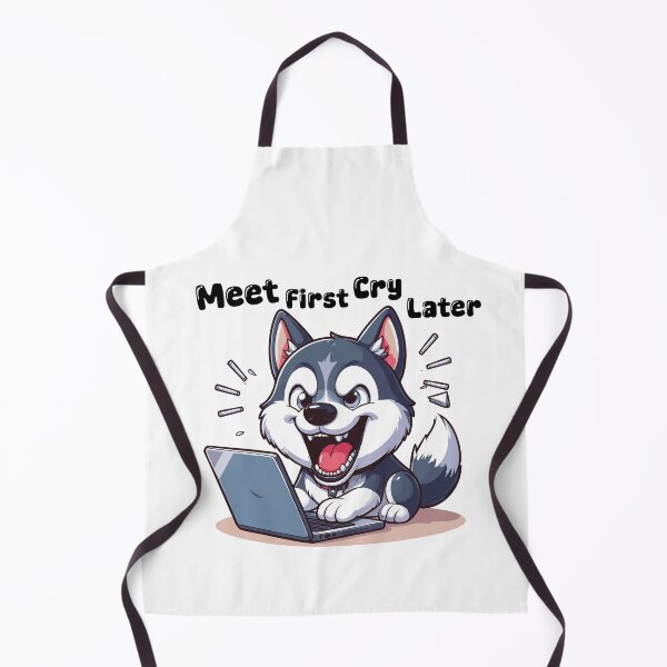Item preview, Deadline Husky, Husky frantically typing on laptop with angry face designed and sold by Tong4130.