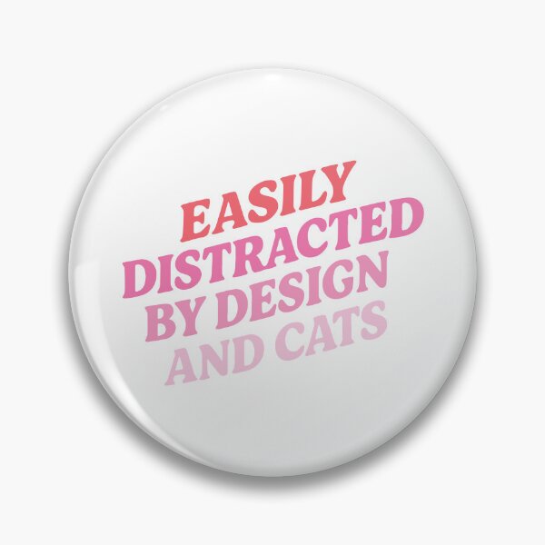 Artikelvorschau, Leicht ablenkbar durch Design und Katzen - UX Designer | Produktdesigner | UI Designer Sticker entworfen und verkauft von PoshPixel.