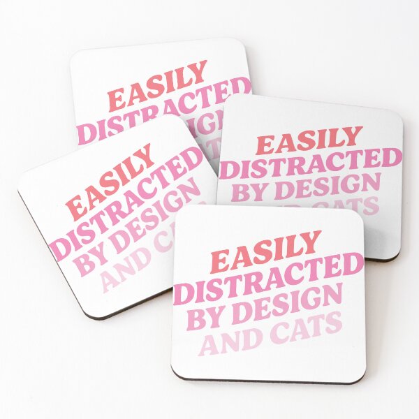 Item preview, Easily distracted by design and cats - UX Designer | Product Designer | UI Designer Stickers designed and sold by PoshPixel.