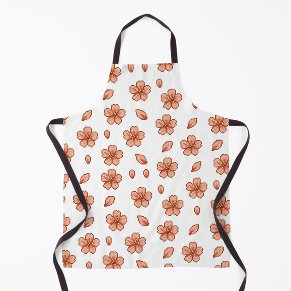 Item preview, Pixel Sakura Blossoms - Coral designed and sold by retro_pixel.