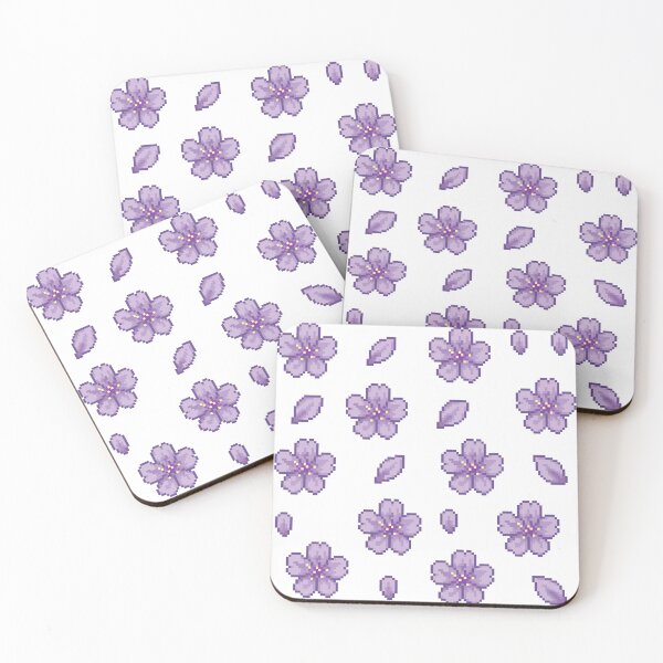 Item preview, Pixel Sakura Blossoms - Lavender designed and sold by retro_pixel.