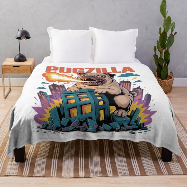 Item preview, Pugzilla T-Shirt – Hilarious Fire-Breathing Pug Design for Dog Lovers designed and sold by Pug Life Prints.