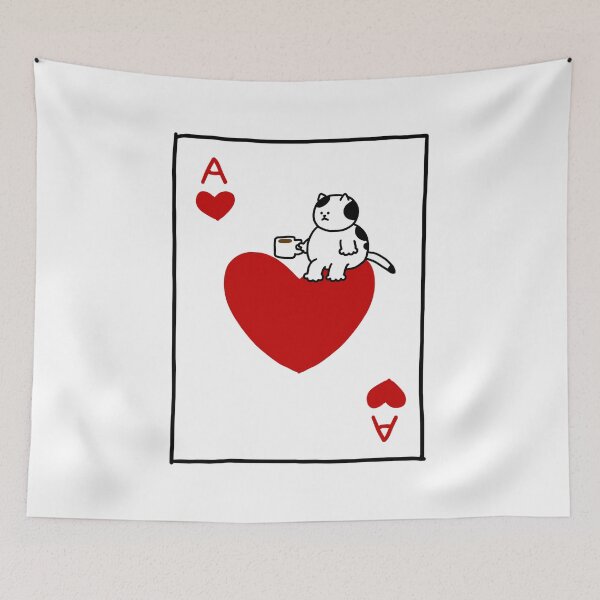 Item preview, a Cat in the ace of hearts designed and sold by superbaechoo.