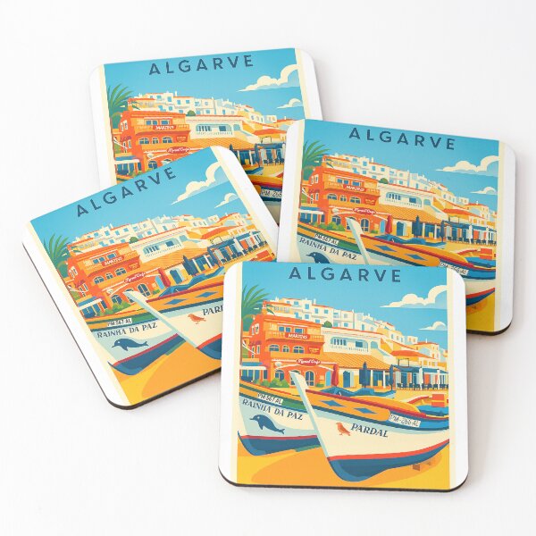 Item preview, Carvoeiro Algarve Portugal 2.  Vintage Travel Poster designed and sold by GG WALL ART.