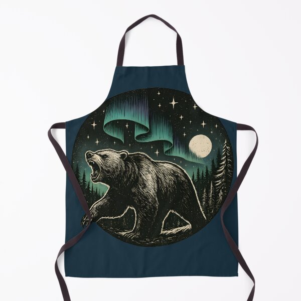 Item preview, Roaring Bear Under Northern Lights designed and sold by Shoot-The-Moon.