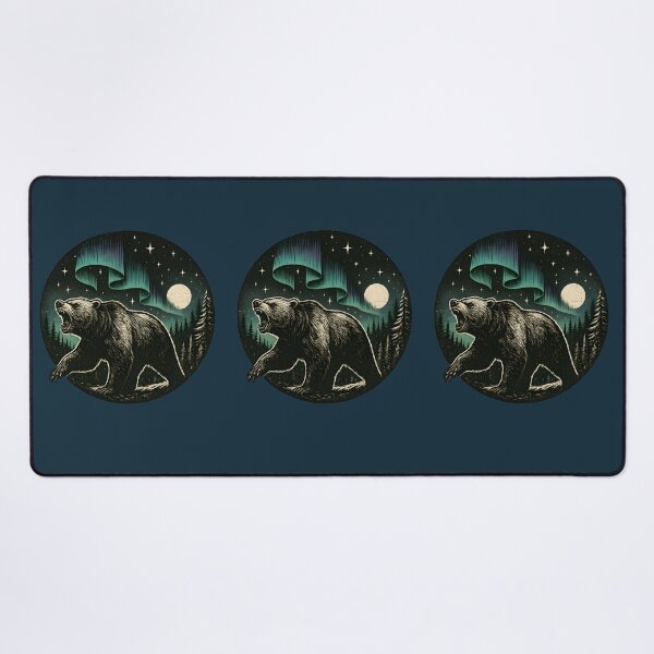 Item preview, Roaring Bear Under Northern Lights designed and sold by Shoot-The-Moon.