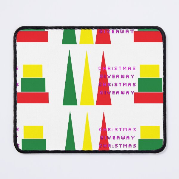 Item preview, Abstract christmas giveaway gift boxes and trees in red,yellow and green colours in geometric style designed and sold by wallartofmio.