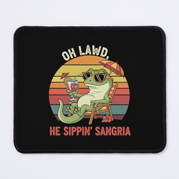 Item preview, Oh Lawd He Sippin' Sangria Funny Lizard Summer Design designed and sold by Giggle Gear.
