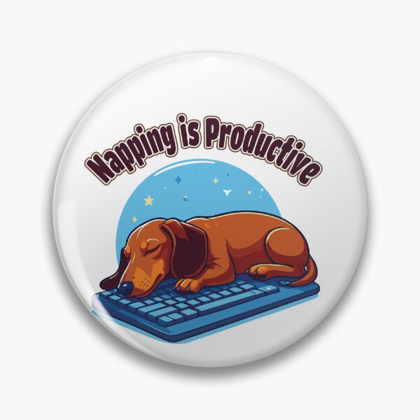 Item preview, Dachshund asleep on keyboard with drool and zzz designed and sold by Tong4130.