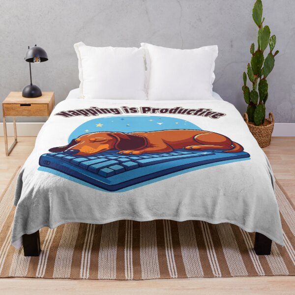 Item preview, Dachshund asleep on keyboard with drool and zzz designed and sold by Tong4130.