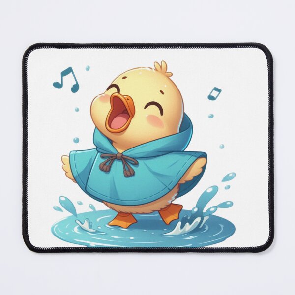 Item preview, Singing Duckling in Rain - Cute Splash Art designed and sold by Confuzz1ed.