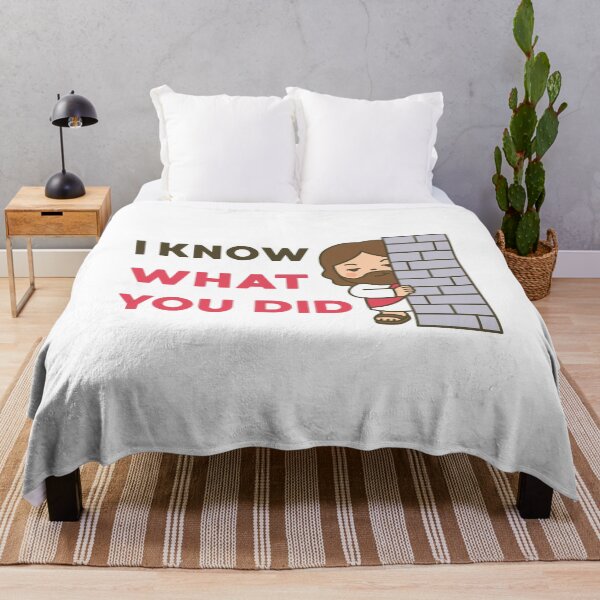 Item preview, Funny Peeking Jesus “I Know What You Did” Cartoon Design designed and sold by BibleProject.