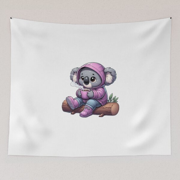 Item preview, Koala in Rain Gear - Cozy Cute Animal Art designed and sold by Confuzz1ed.