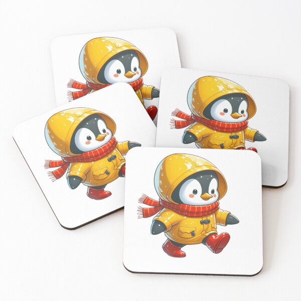 Item preview, Penguin in Raincoat - Cute Splashy Animal Design designed and sold by Confuzz1ed.