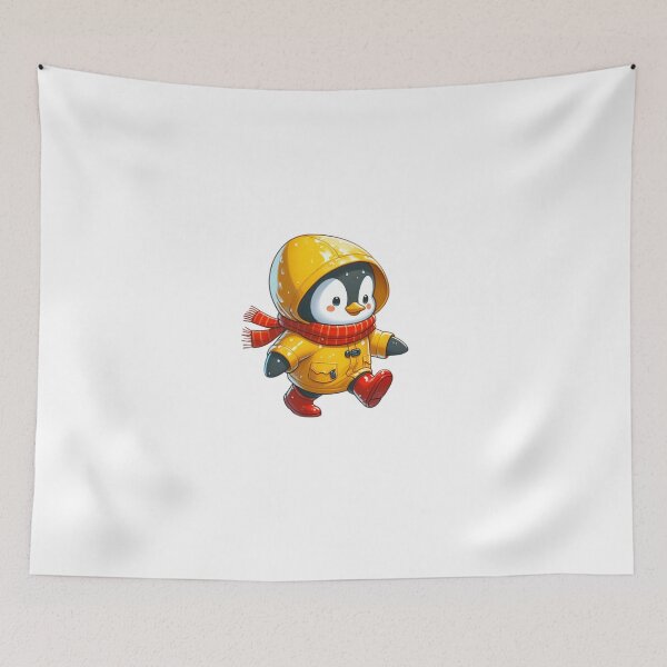Item preview, Penguin in Raincoat - Cute Splashy Animal Design designed and sold by Confuzz1ed.