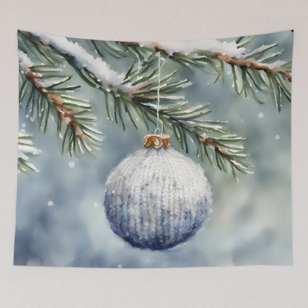Item preview, Christmas Bauble in White Yarn designed and sold by CalmnessbyChoice.