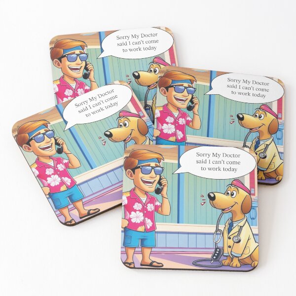 Item preview, Funny Dog Cartoon, Getting Dad A day Off designed and sold by Cycling Tails.