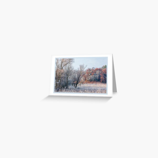 Item preview, Rock Face on a Frosty Morning designed and sold by Driftless Backroads Photo - Jan Day.