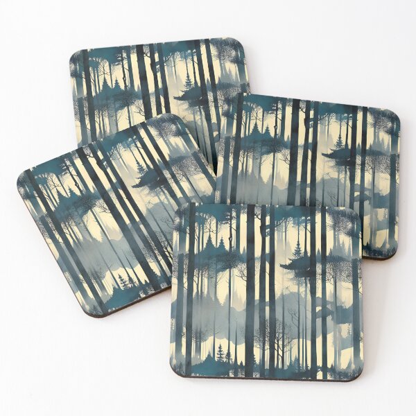Item preview, Woodland Scene Layered In Shadows Mist designed and sold by CarrollGene.