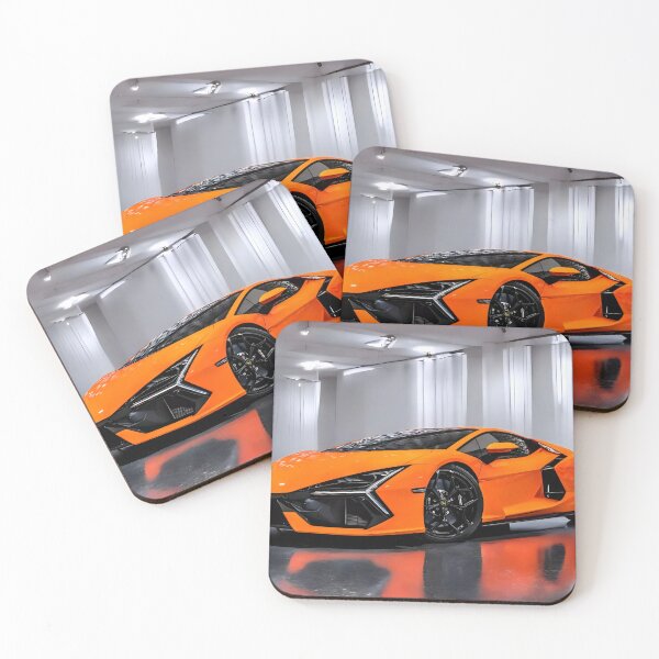 Item preview, Lamborghini Revuelto in Arancio – Sleek Modern Supercar Art designed and sold by PosterFuel.