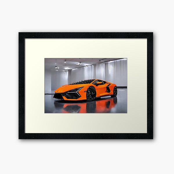 Item preview, Lamborghini Revuelto in Arancio – Sleek Modern Supercar Art designed and sold by PosterFuel.