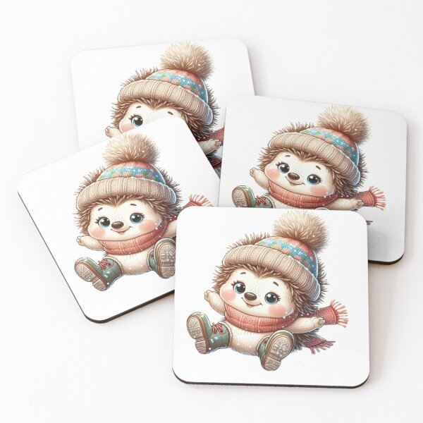 Item preview, Hedgehog Making Snow Angel - Adorable Winter Animal designed and sold by Confuzz1ed.