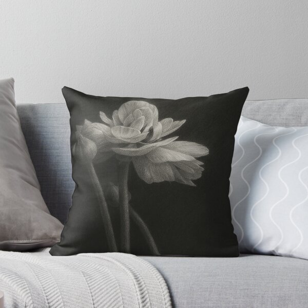 Item preview, Graphite Floral Elegance,  Graphite Floral Still Life, flowers designed and sold by Pacika.