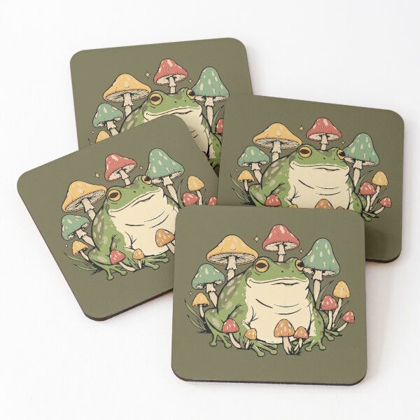 Item preview, Mushroom King Frog – Magical Forest Toad Illustration designed and sold by AldenTees.