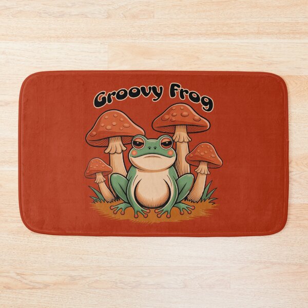 Item preview, Groovy Frog Attitude – Retro Mushroom Forest Art designed and sold by AldenTees.
