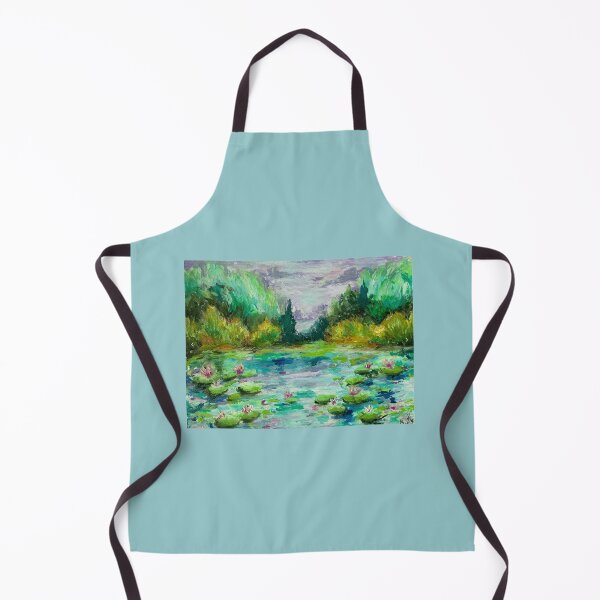 Item preview, Oil Painting of Lilies on a Lake designed and sold by SnapDragonCraft.